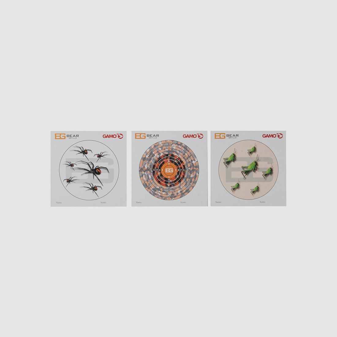 Zielscheibe Gamo Assorted Bear Grylls 3 verschiedene Motive 14 x 14 cm 100 StĂĽck