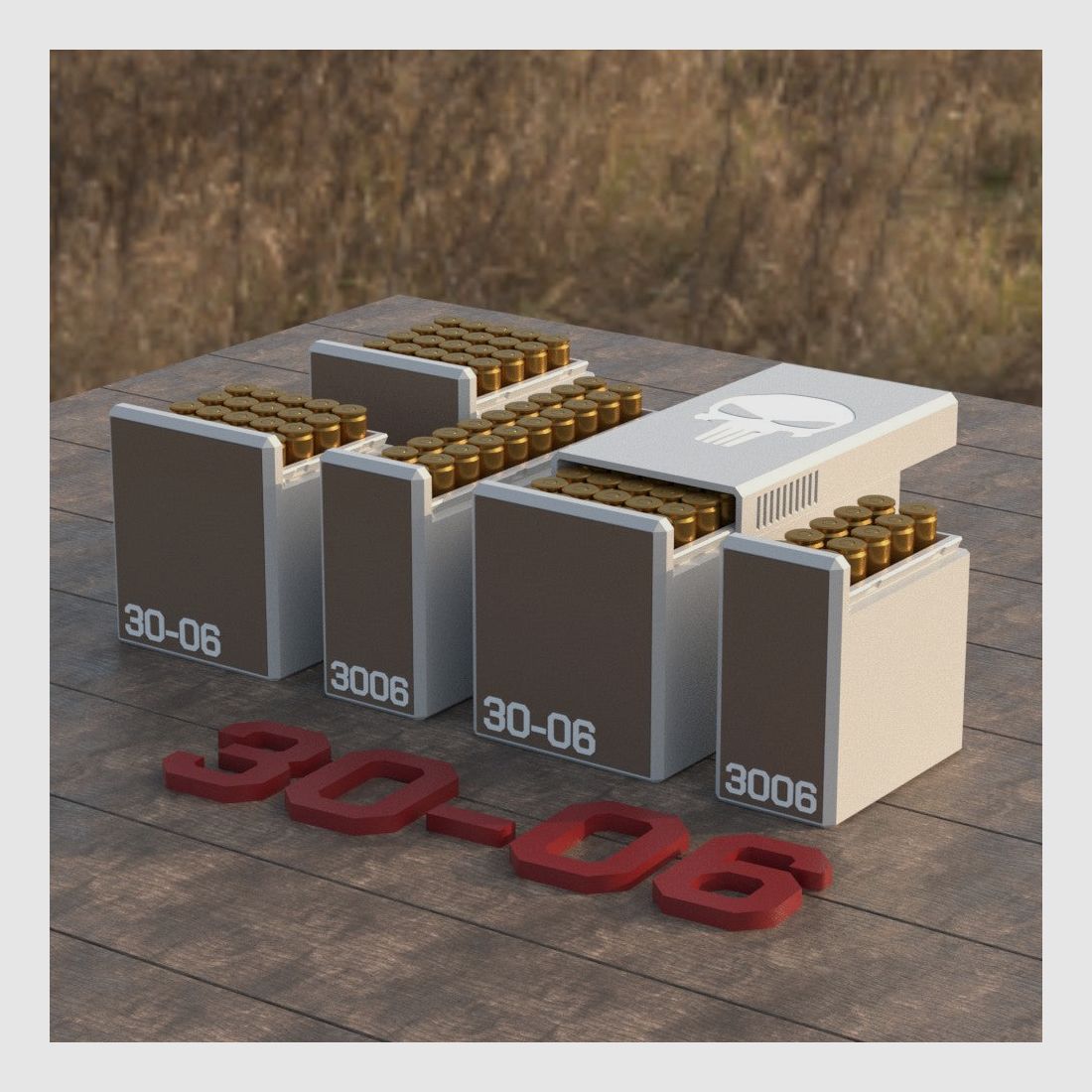 Filamelt ammunition box / Ammo Box .30-06 – cartridge box for 50 rounds, Made in Germany