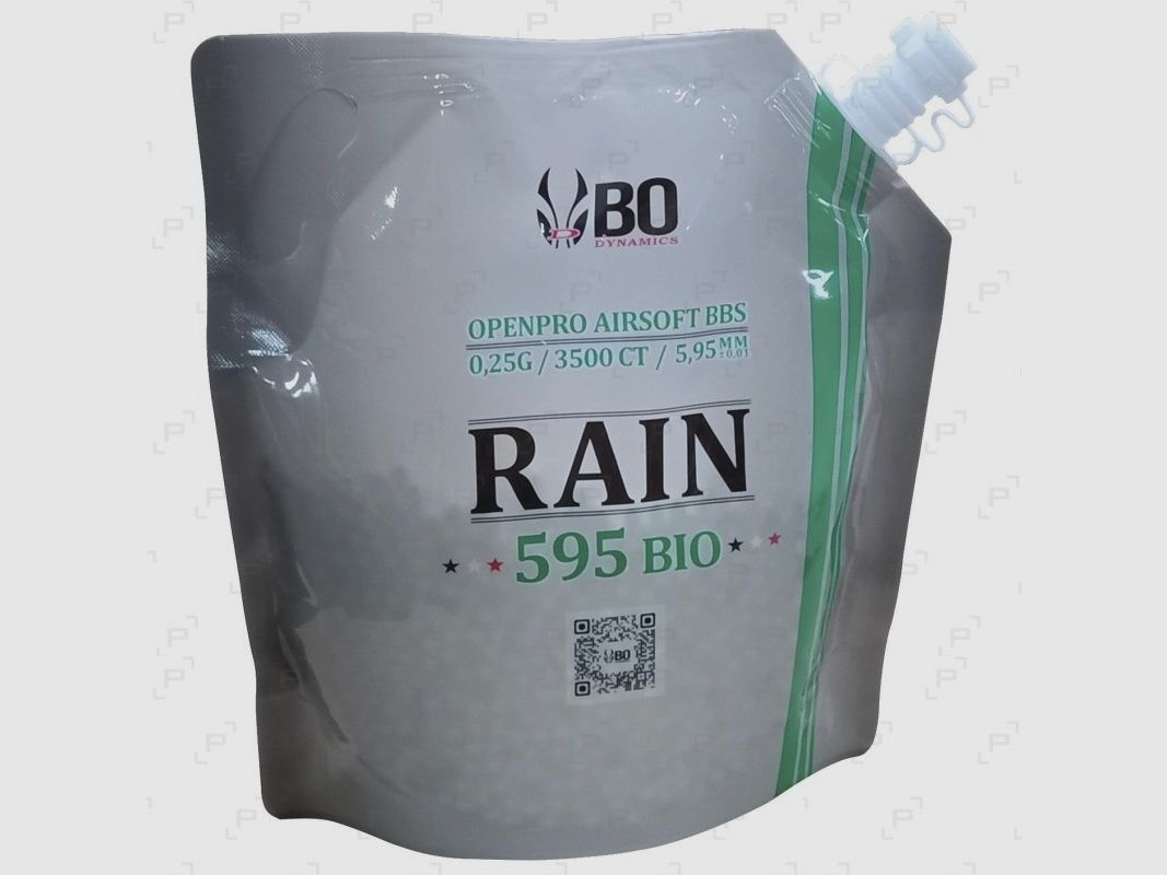 Sachet mit 3500 weißen Bio-Kugeln BLACK OPS RAIN Kaliber 6 mm / 0,25 g