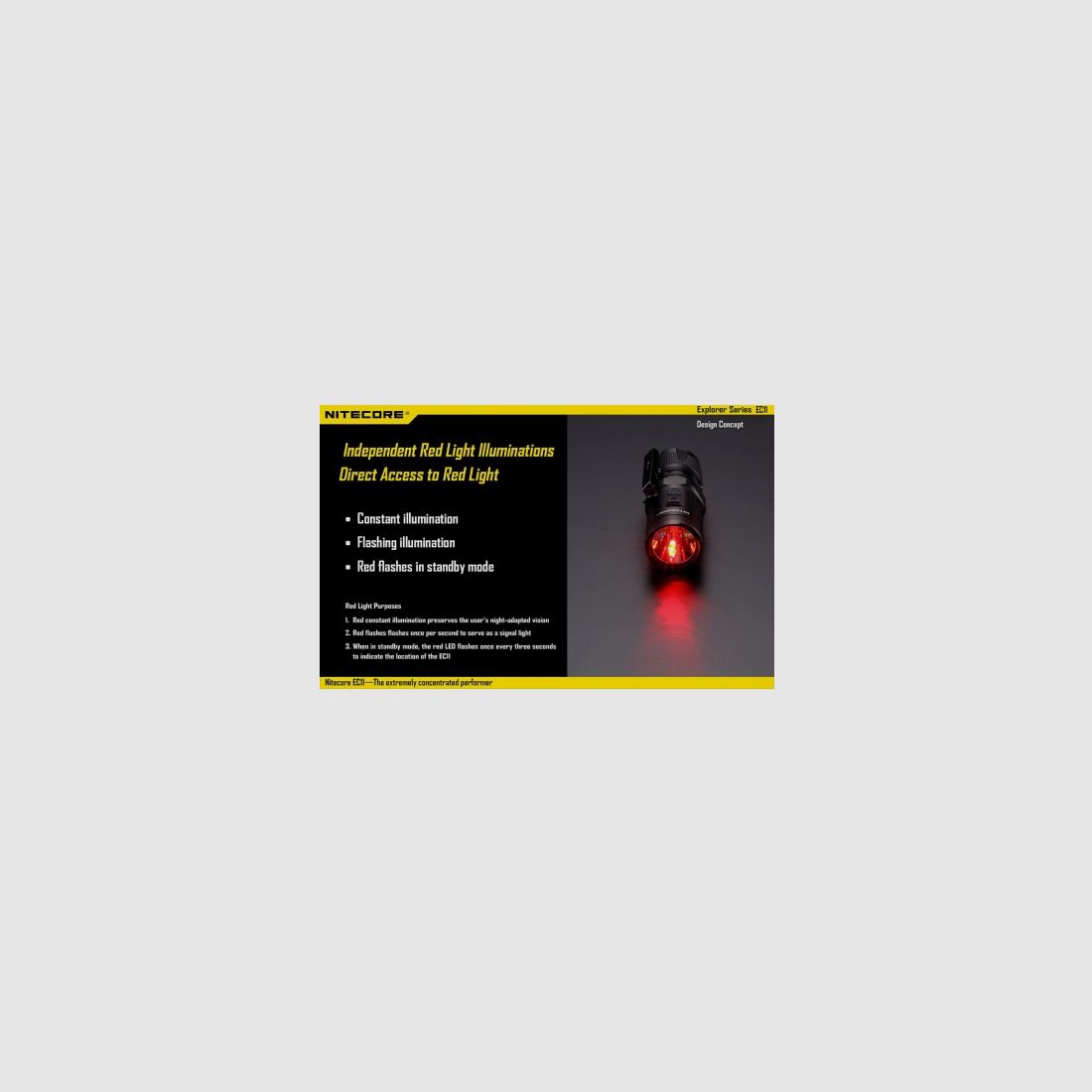 Nitecore LED-zaklamp EC11 900 lumen, afbeelding 8 van 20