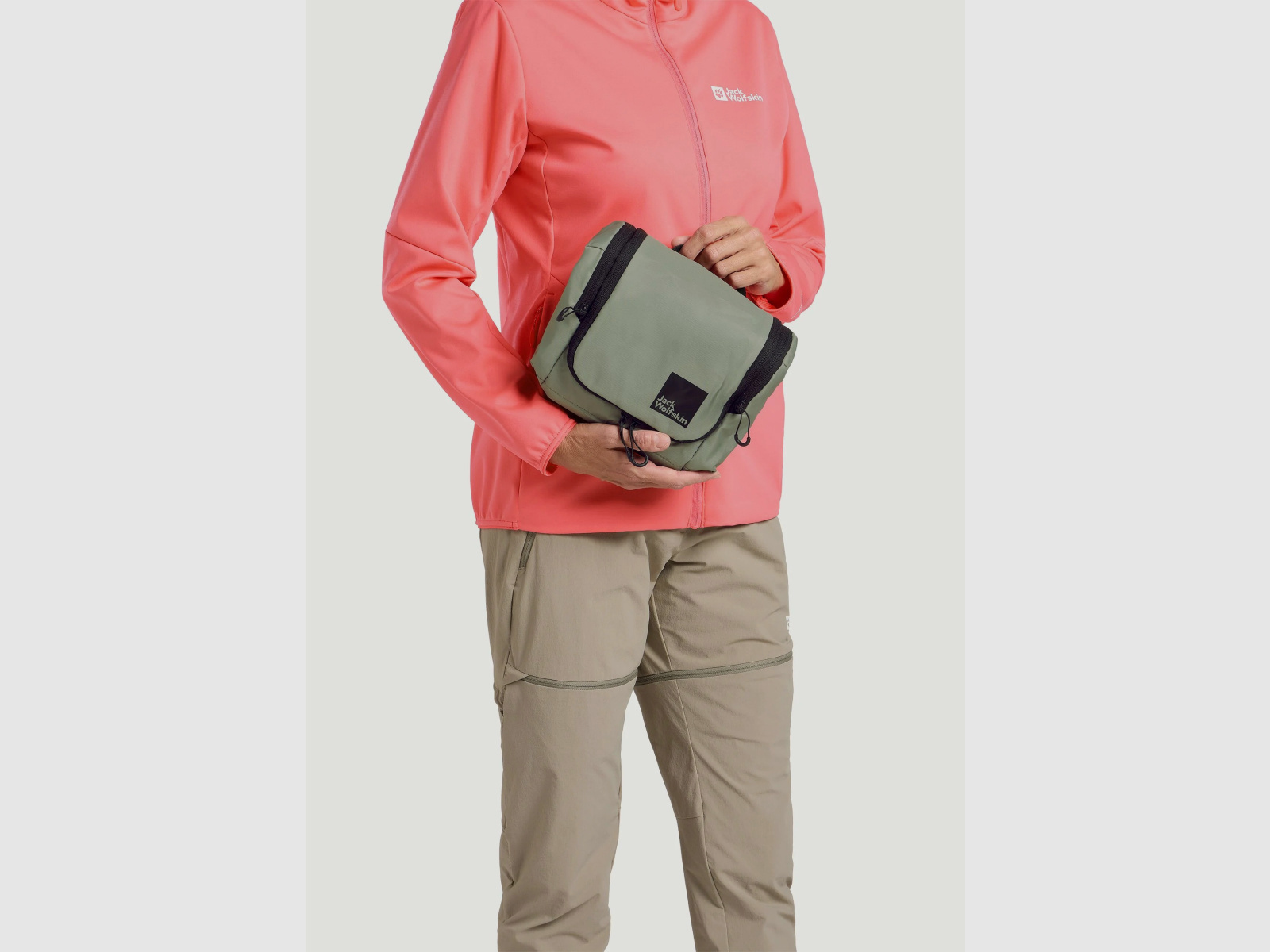 JACK WOLFSKIN Wandermood Washbag Kulturbeutel zum aufhängen Mint Leaf