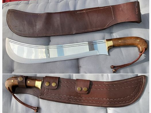 Grosses Hiebmesser, 37cm lange rostfreie Klinge, fast neuwertig