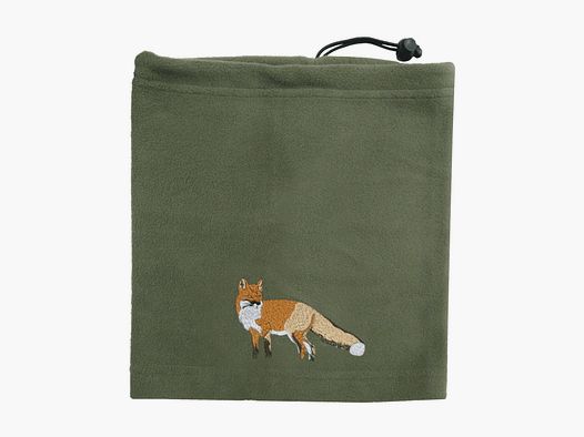 Fleece-Schal mit Fuchs-Druck