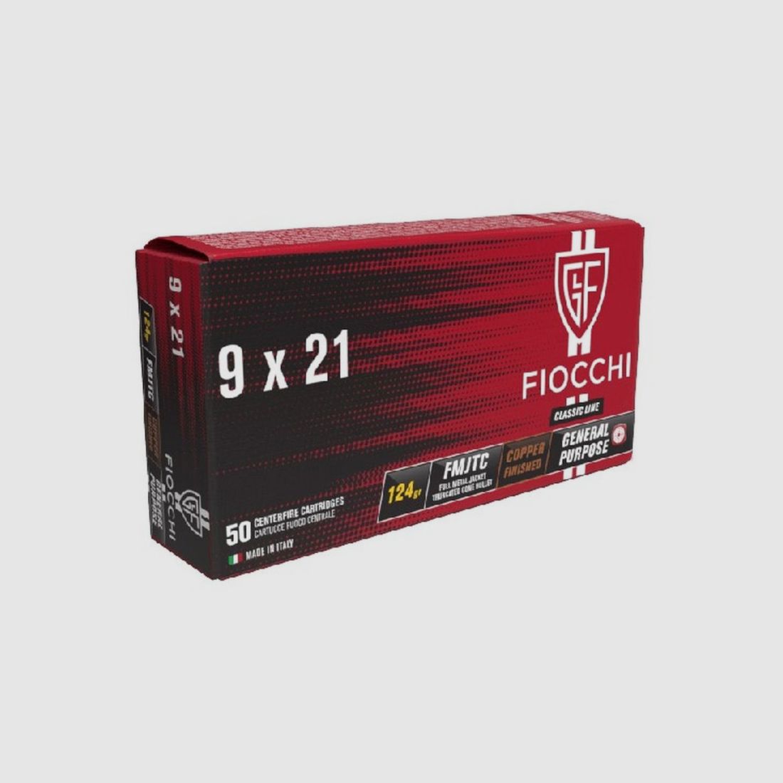 FIOCCHI PATRONEN 9X21 FMJTC 124 GR