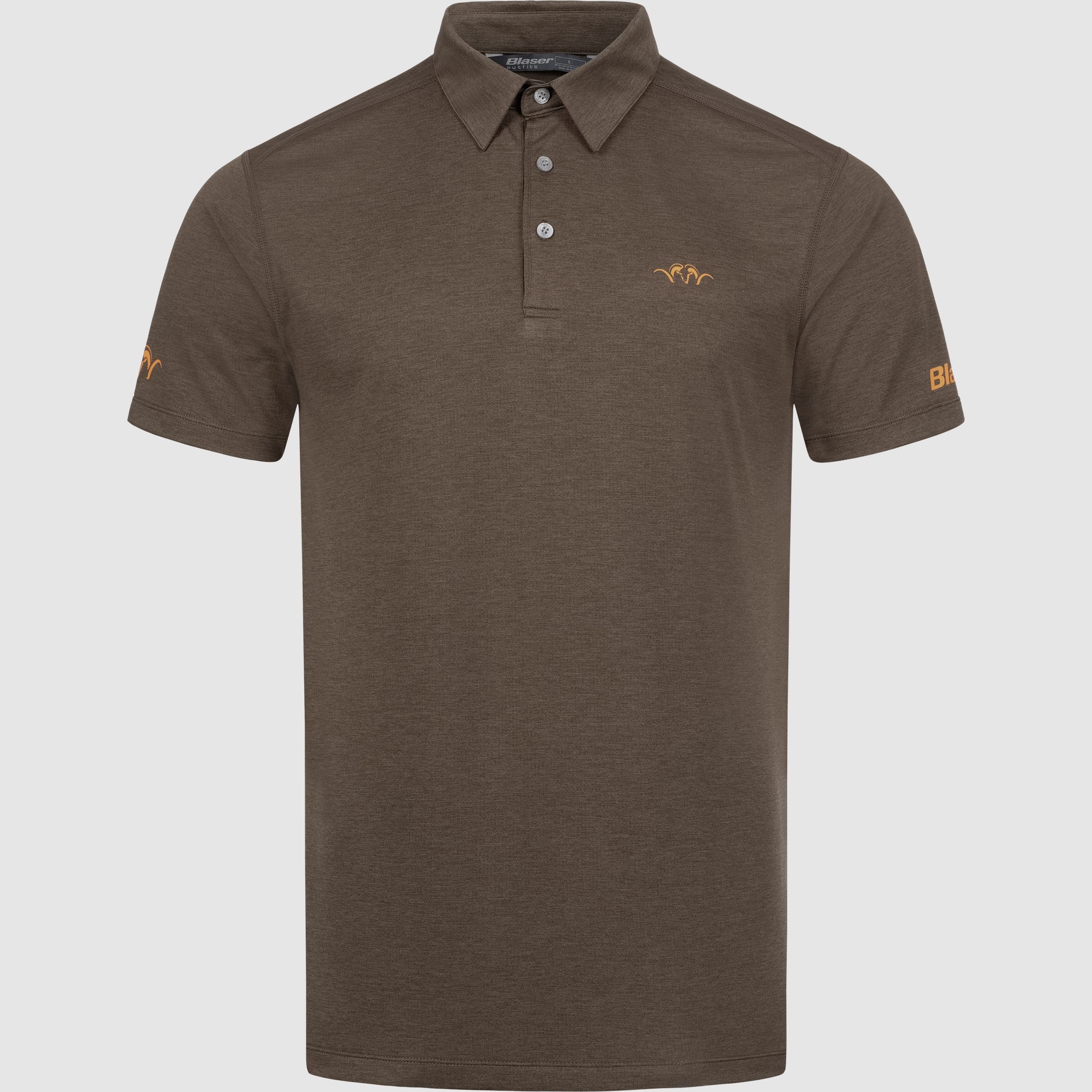 Herren Competition Polo Shirt Dunkelbraun Dunkelbraun M