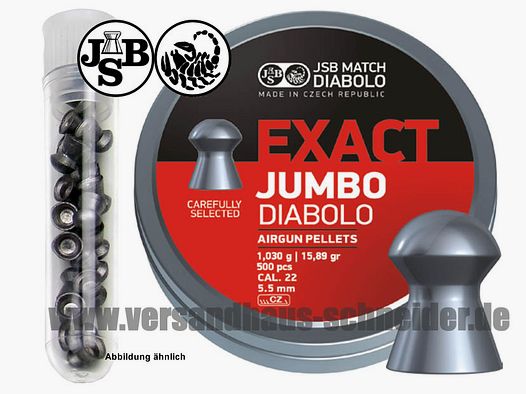 Testpack JSB Exact Jumbo Diabolo Kal 5,50mm 20 StĂĽck