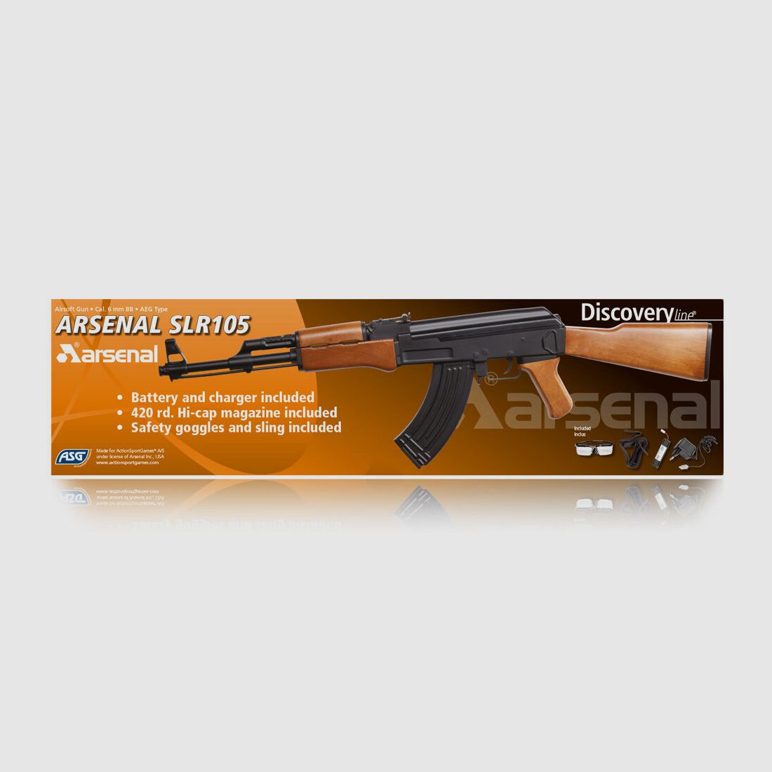 ASG	 Arsenal SLR105 AEG Value Pack 6 mm max. 0,5 Joule