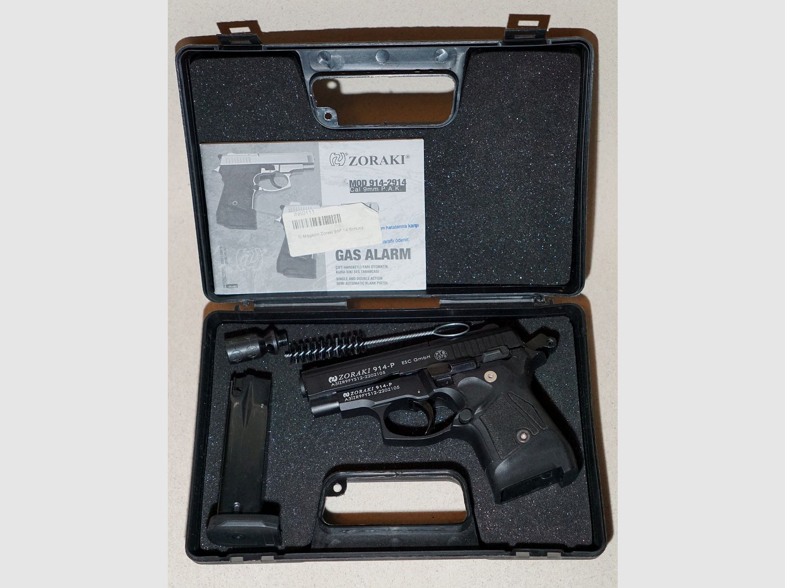 Zoraki 914 brüniert Schreckschuss Pistole 9mm P.A.K. neuwertig!