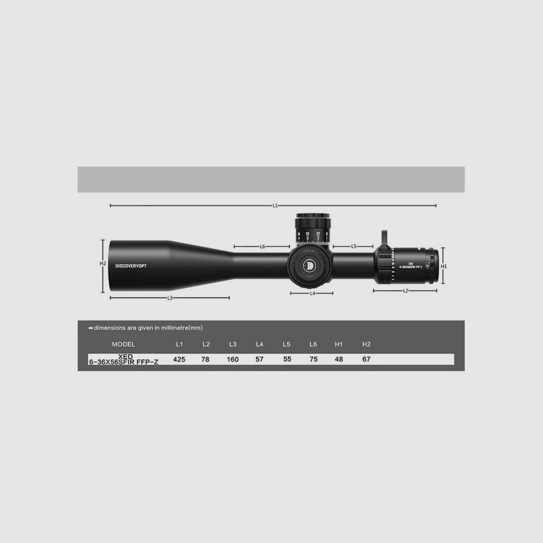 OPTIK – DISCOVERYOPT – XED 6-36x56SFIR FFP-Z, Bild 6 von 8