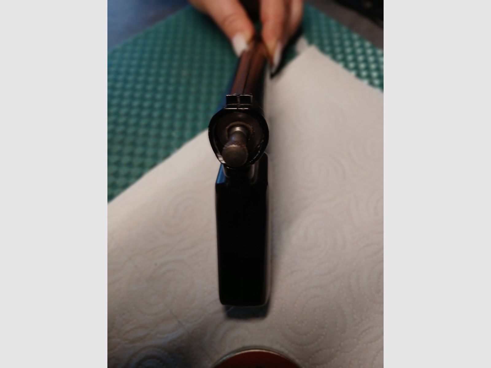 TJ Harrington “The Gat Red Box” .177 Pop-Out-Pistole.