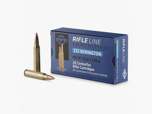 PPU .223 Rem FMJ-BT 55gr (20 stuks)