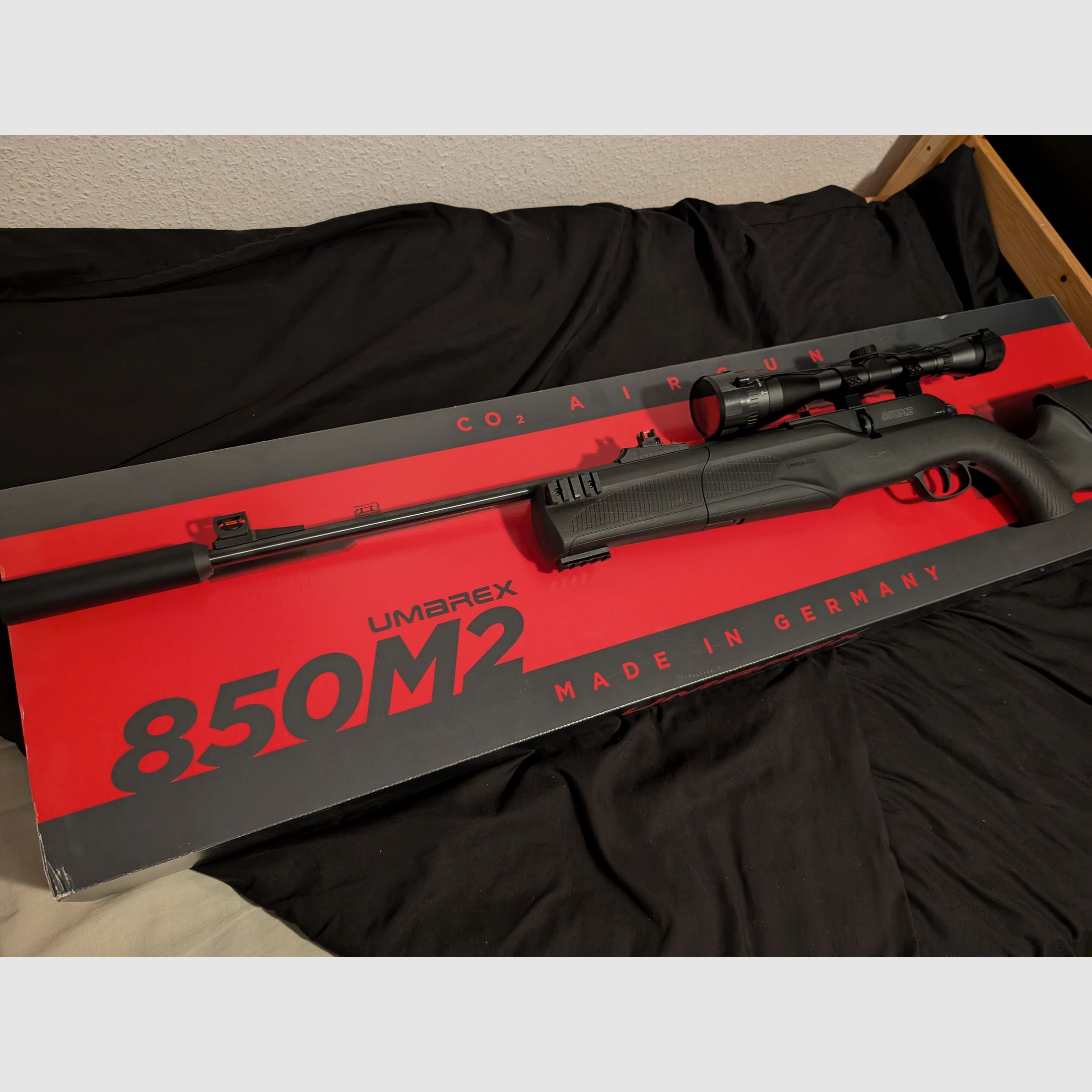 Umarex 850 M2 (7.5J) + Visier & Schalldämpfer 