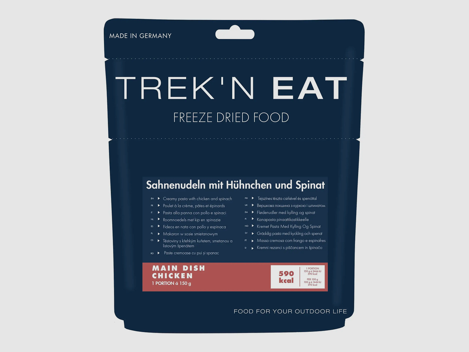 Trek'n Eat Trek'n Eat Śmietanowe Noodles z Kurczakiem i Szpinakiem