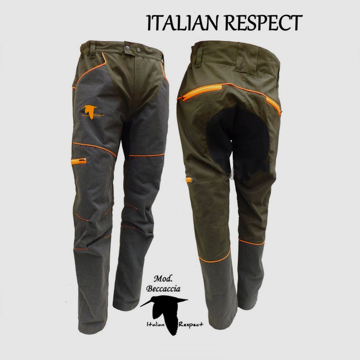 HOSEN – SAG NATURE – ITALIENISCHER RESPEKT AUS BAUMWOLLE MIT ELASTANFASER UND KEVLAR-BESATZ AN DEN BEINEN (WILDTAUBE)
