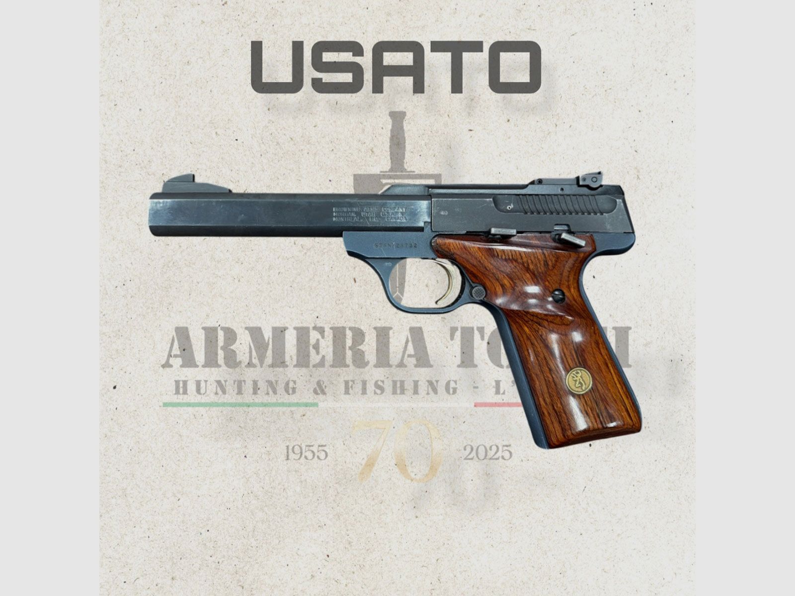 USATO – PISTOLA – BROWNING MOD. BUCK MARK cal. 22lr, immagine 1 di 2