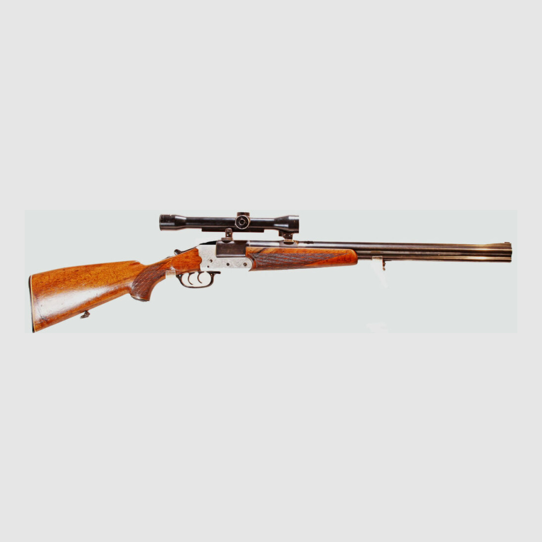 Heym Hunting Weapons AG Heym Over and Under Rifle Shotgun with Scope Abs.1 cal 5.6x50 r /16-70