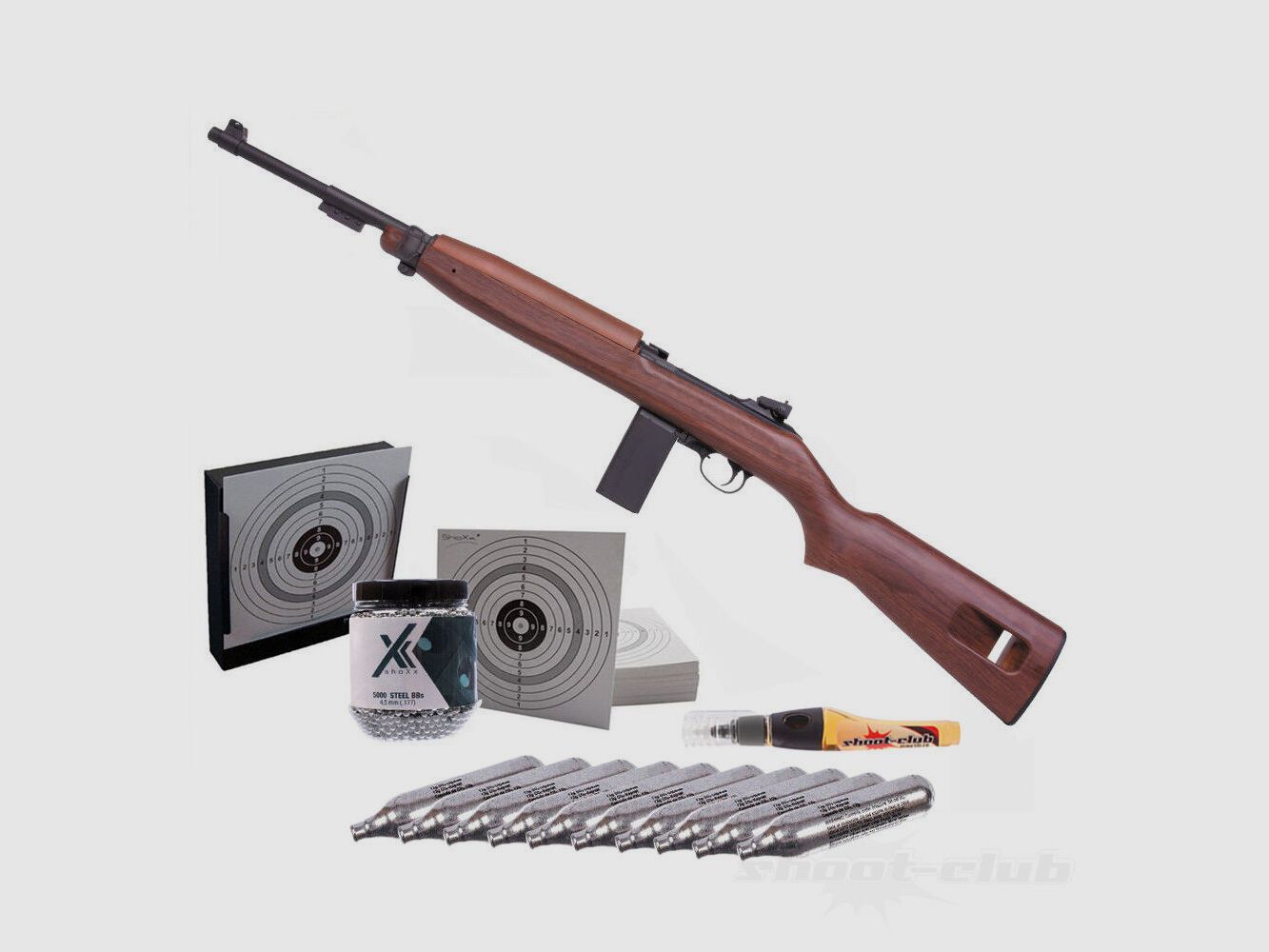 Springfield Armory M1 Carbine CO2 Gewehr Polymer 4,5mm BB Kugelfang Set