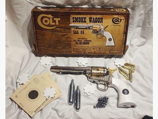 Colt SAA Smoke Wagon Peacemaker CO2 Luftpistole/Revolver Set