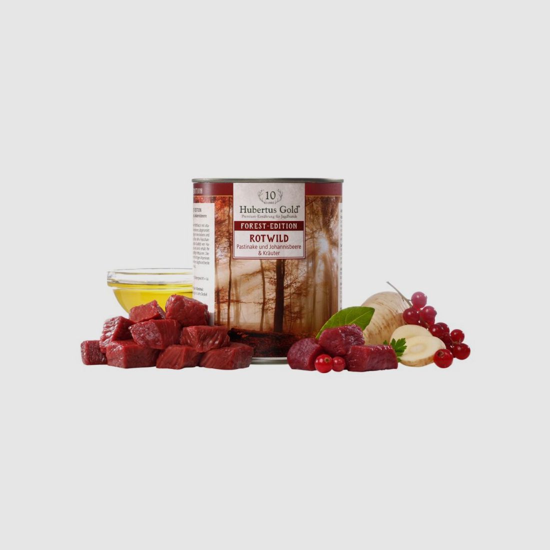 Hubertus Gold Forest Edition Rotwild mit Pastinake + Johannisbeeren und Leinöl 800g