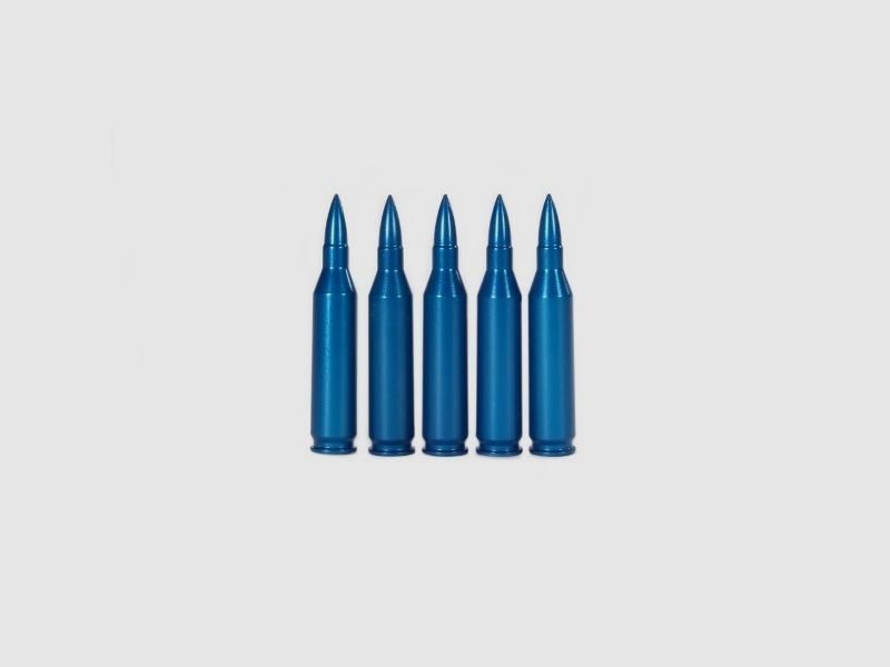 5 Blank Cartridges 243Win blue