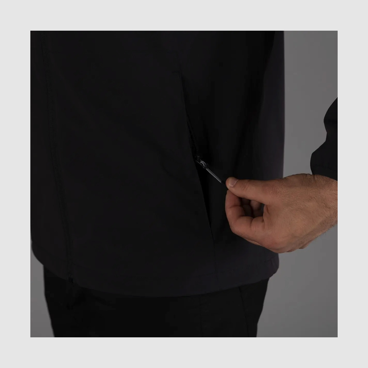 CMP Herren Jacke aus zwei Lagen Stretchgewebe Anthrazit