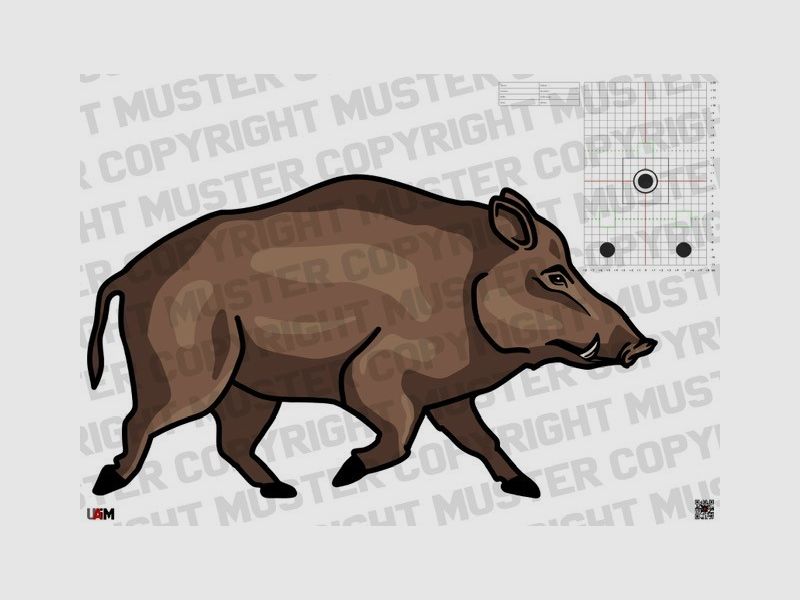 Hunting Target Keiler DIN A1 Realistische Zielscheibe fr przises Schietr...