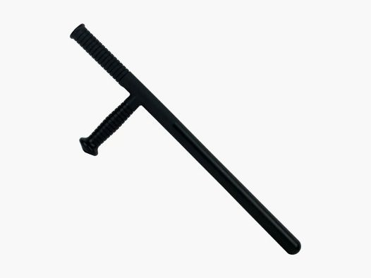 Tonfa z uchwytem bocznym, 59 cm, twardy plastik, czarny, matowe wykończenie