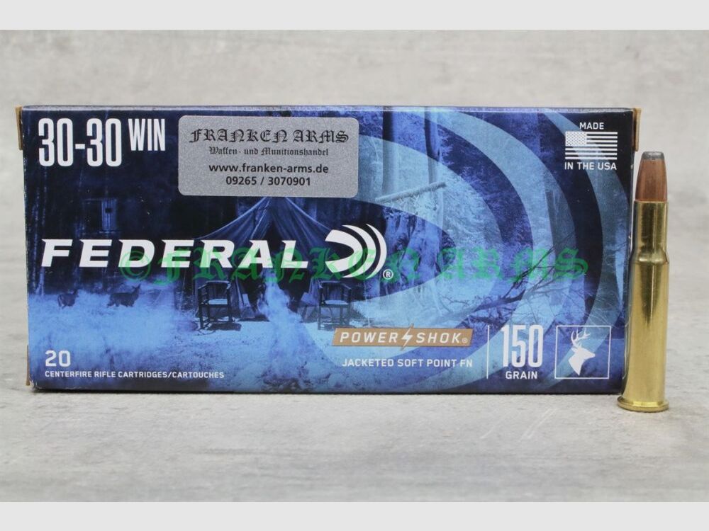 Federal Power Shok .30-30 Win. Teilmantel 150gr. 9,7g 20 Stück Staffelpreise