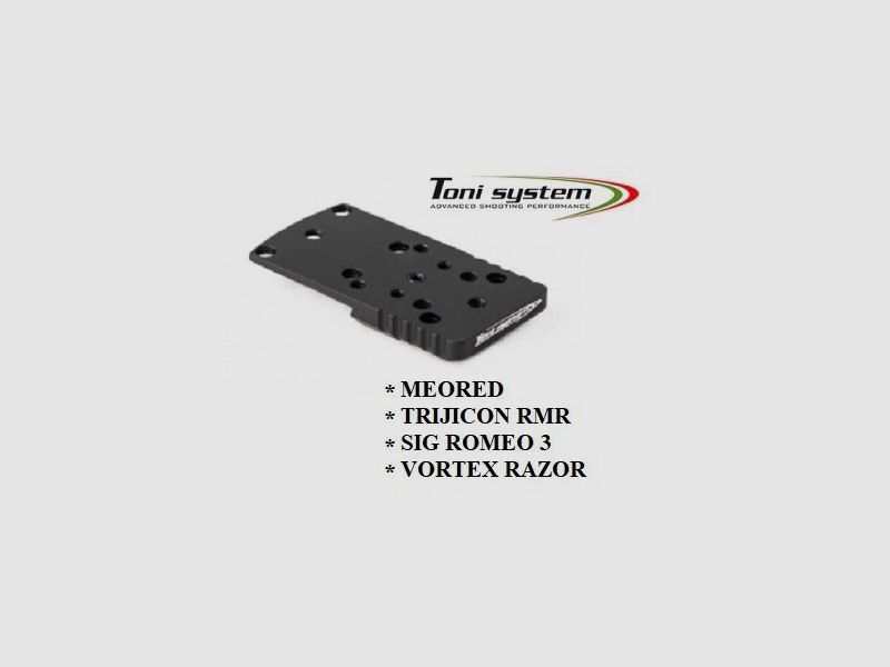 Montage TONI SYSTEM (Typ B) C-MORE – MEOSIGHT – TRIJICON – VORTEX für CZ P10C – P10F
