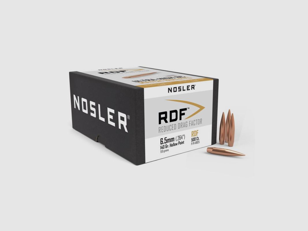 POCISKI NOSLER 6,5mm HPBT RDF 140gr (500) .49825, zdjęcie 1 z 4
