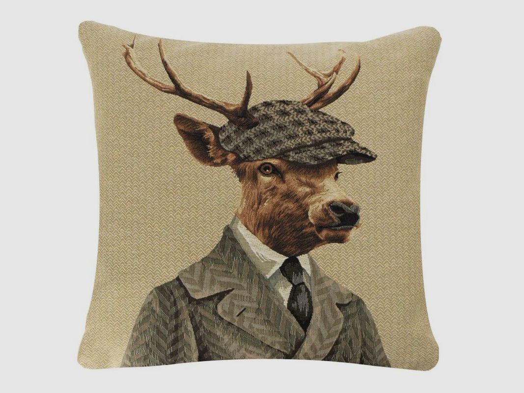 Tapestry Cushion Hunter Cap 45x45cm, image 2 of 2