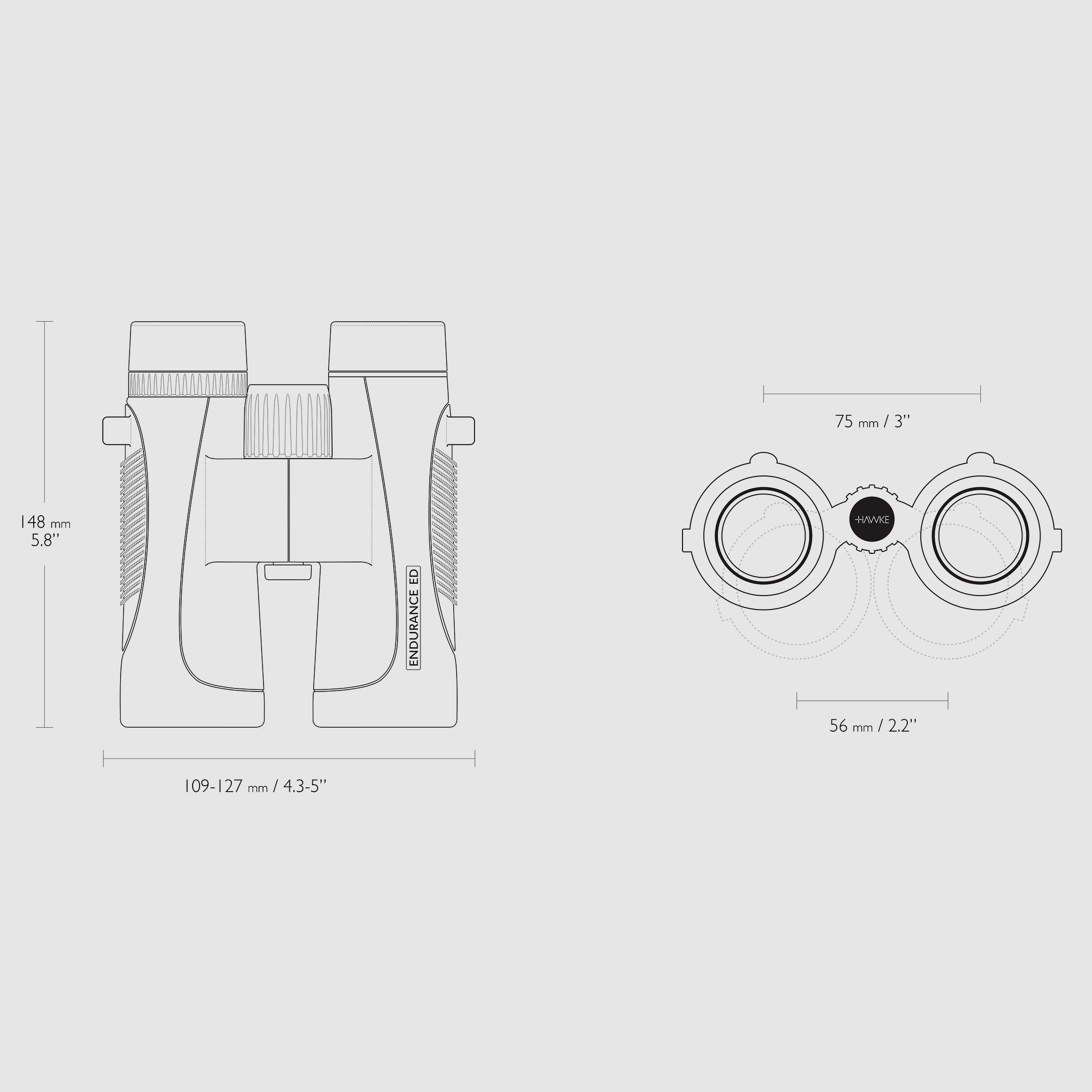 Hawke 36204 ENDURANCE ED 8x42 FERNGLAS SCHWARZ