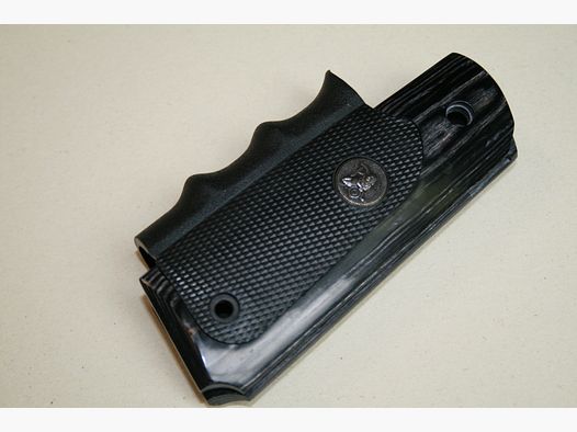 Pachmayr grips for 1911 pistol wood plastic (Charcoal Silvertone)