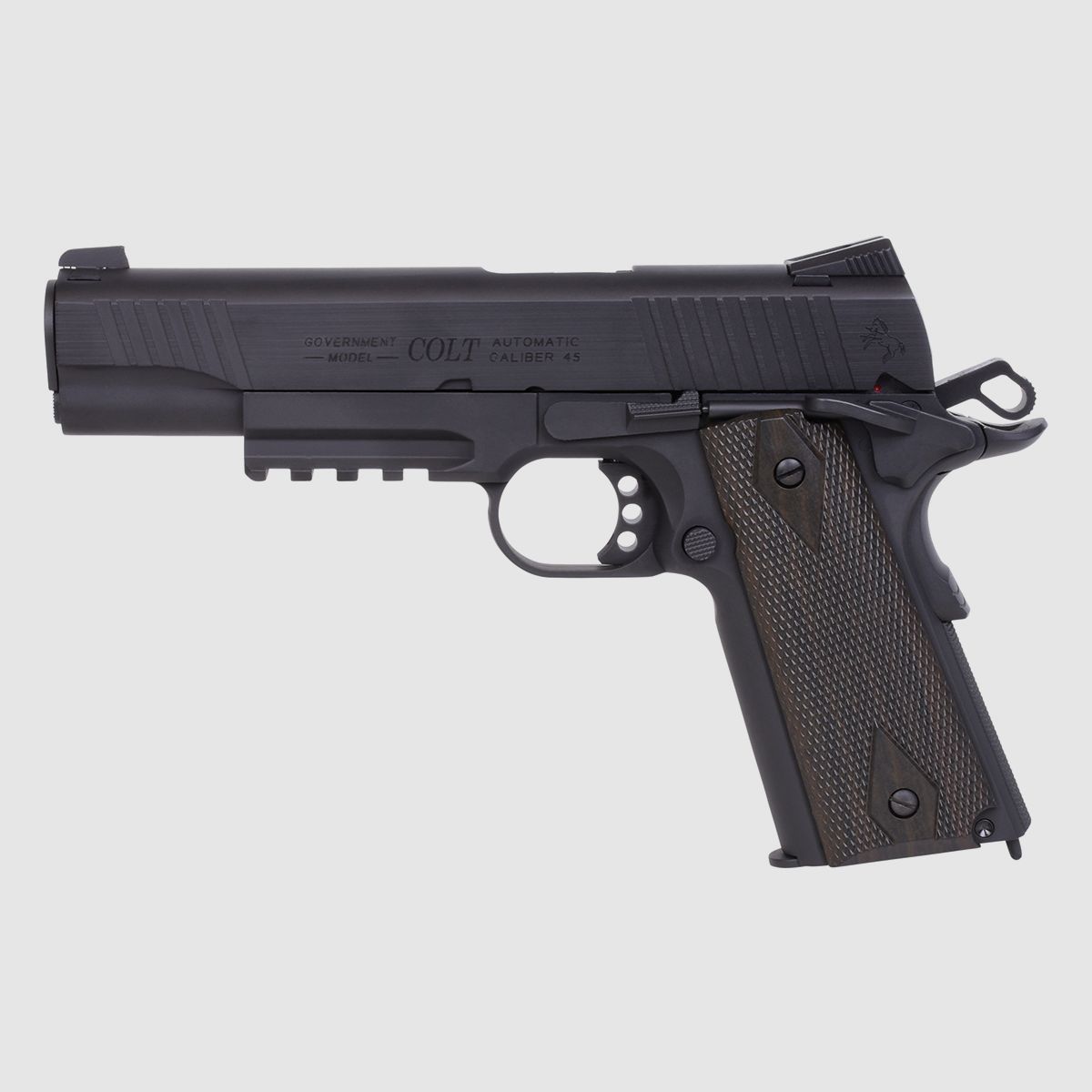 Colt 1911 Railgun Schwarz 6mm - Airsoft Co2 BlowBack