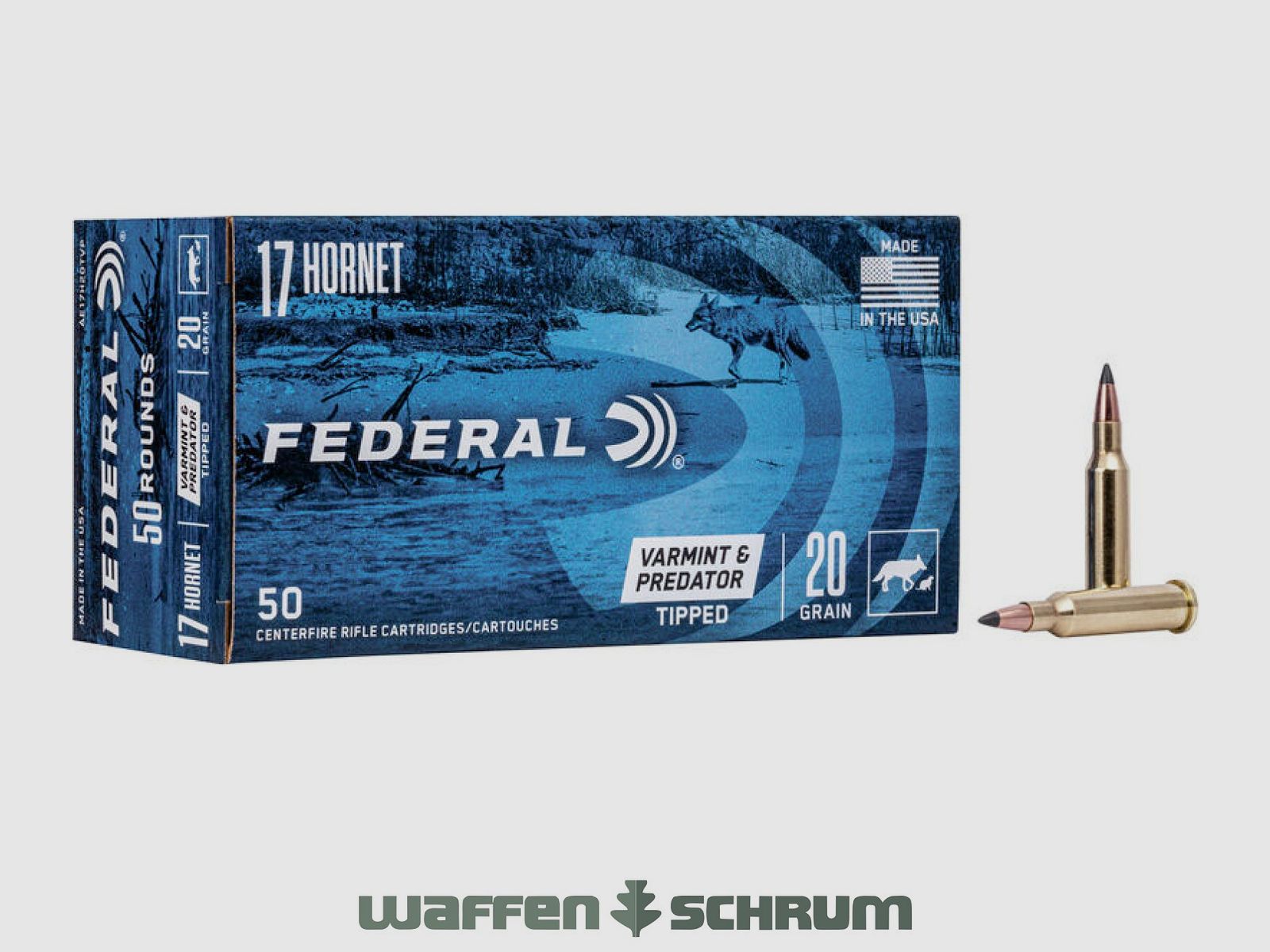 Federal Tipped Varmint 1,3g - 20gr .17Hornet American Eagle