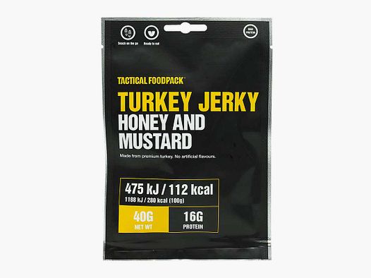 Getrockneter Truthahn in Honig-Senf-Sauce Tactical FoodPack Turkey Jerky Honey & mustard