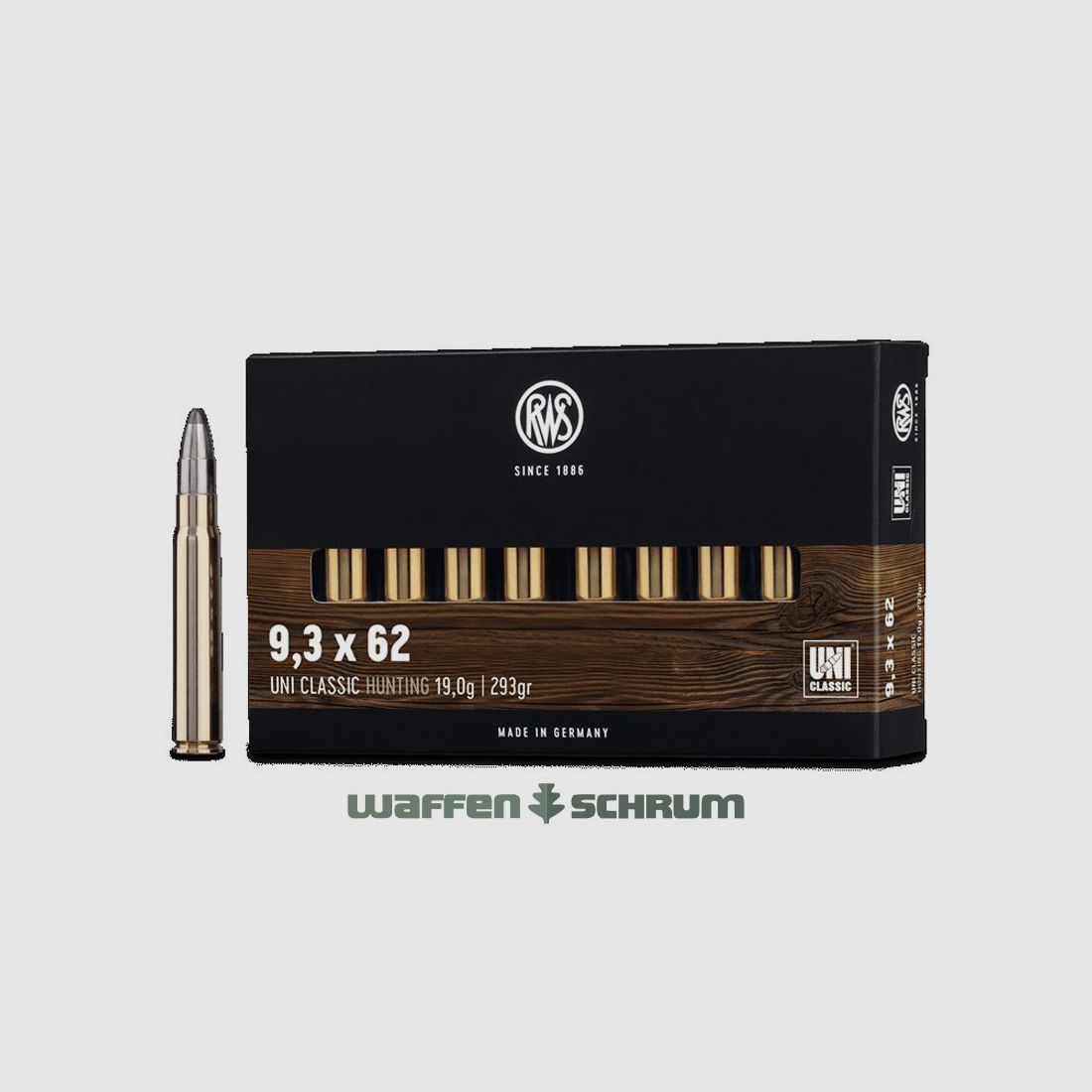 RWS 9,3x62 UNI Classic 19,0g - 293gr