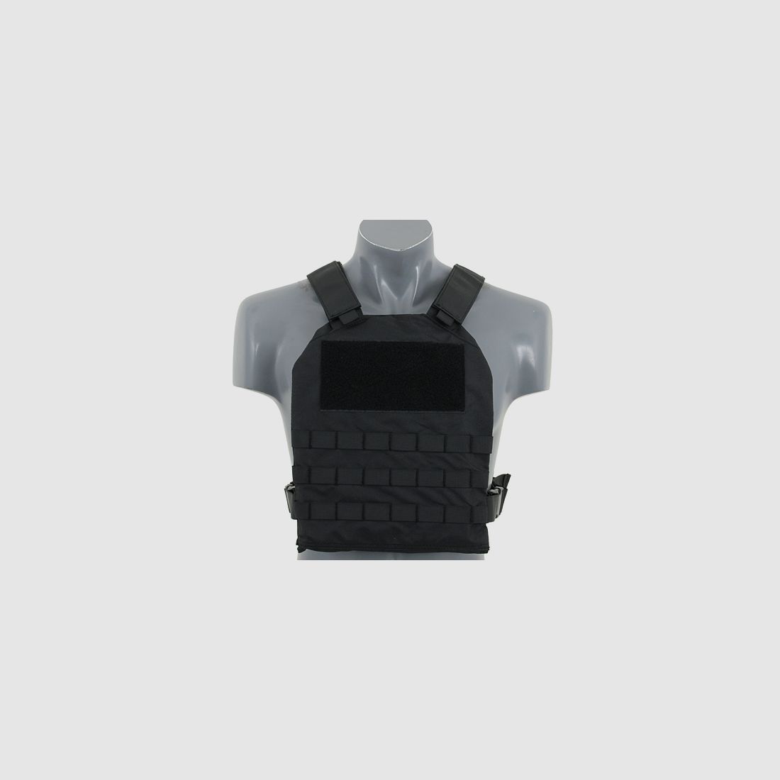 Simple Plate Carrier with Dummy Soft Armor Inserts - Black