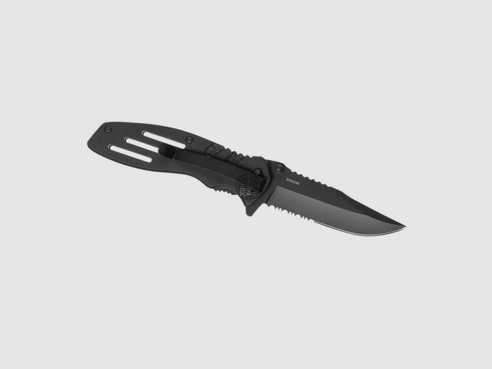 Smith & Wesson Extreme Ops SWA24S Serrated Folder-Black