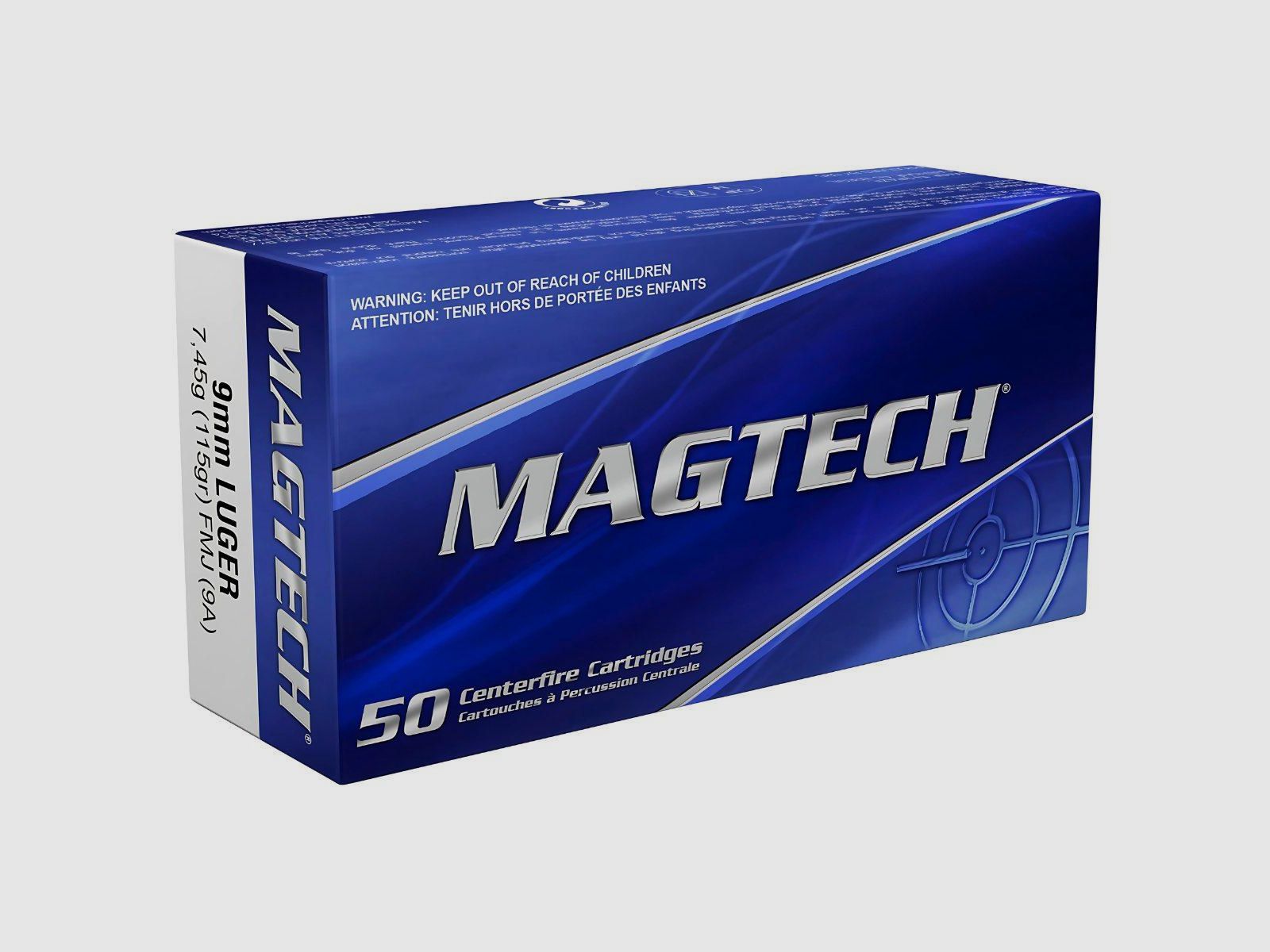 Munitions MAGTECH cal. 9x19mm 115gr/7,5G FMJ