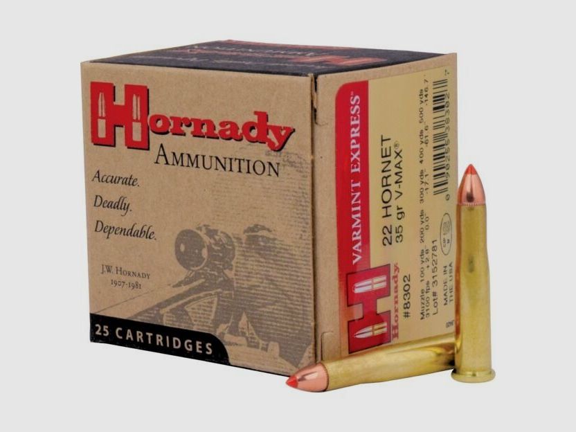 Hornady V-Max 2,3g/35grs à25 .22 Hornet
