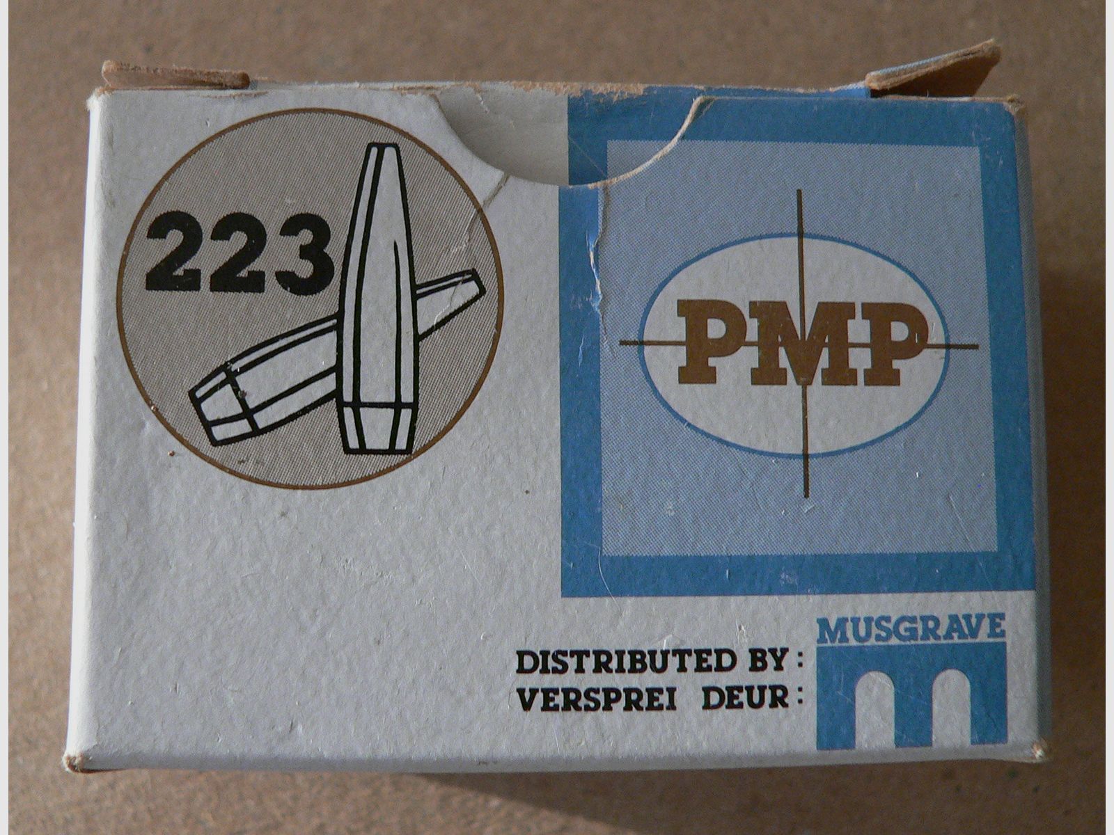 PMP projectielen .223 Full Jacket Flat Base 55 grains, Crimprille