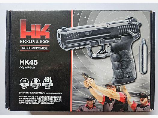 Heckler & Koch HK45 Pistolet Co2 4,5 mm BB en acier