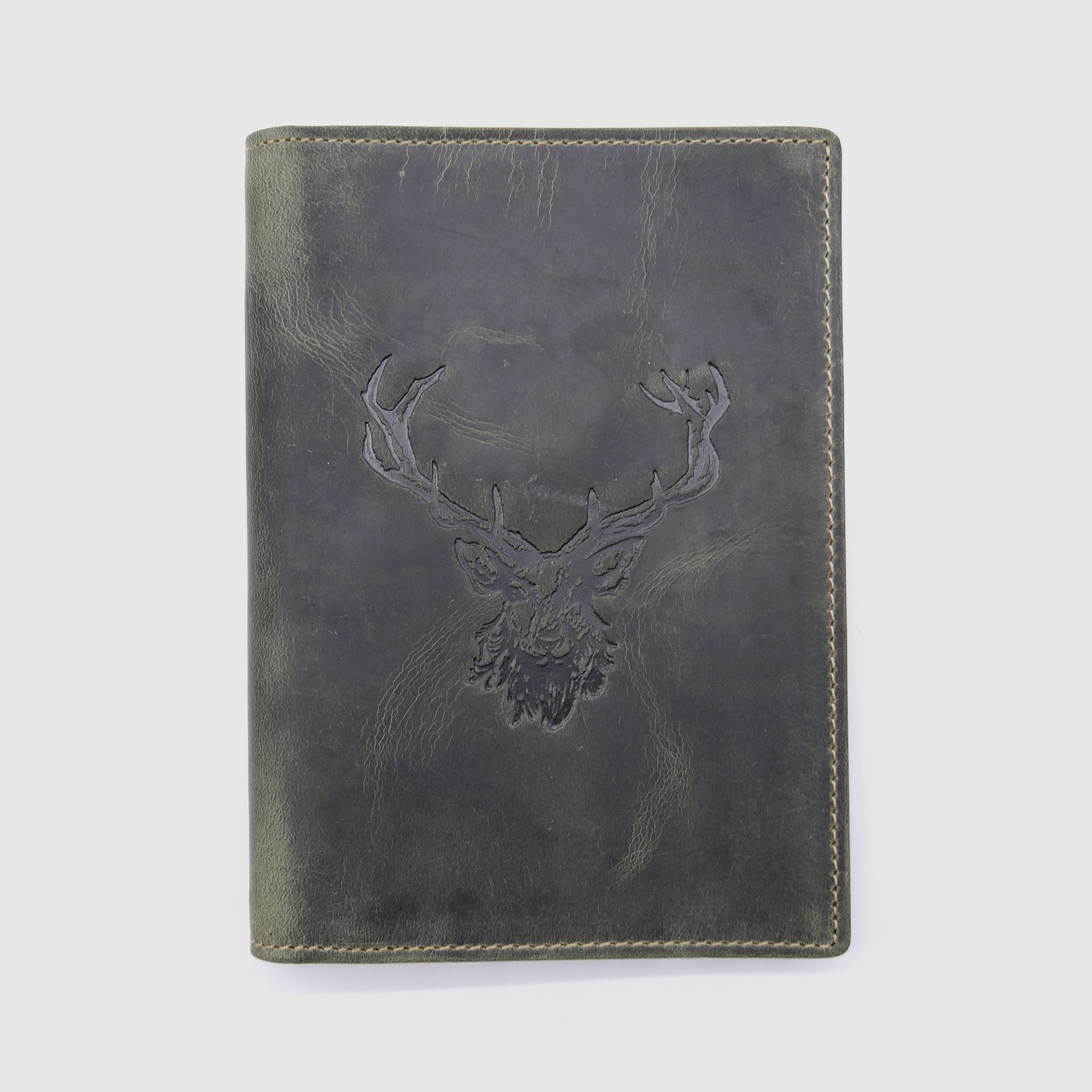Greenburry leather hunting license folder ID folder case deer olive 328B-RS-30