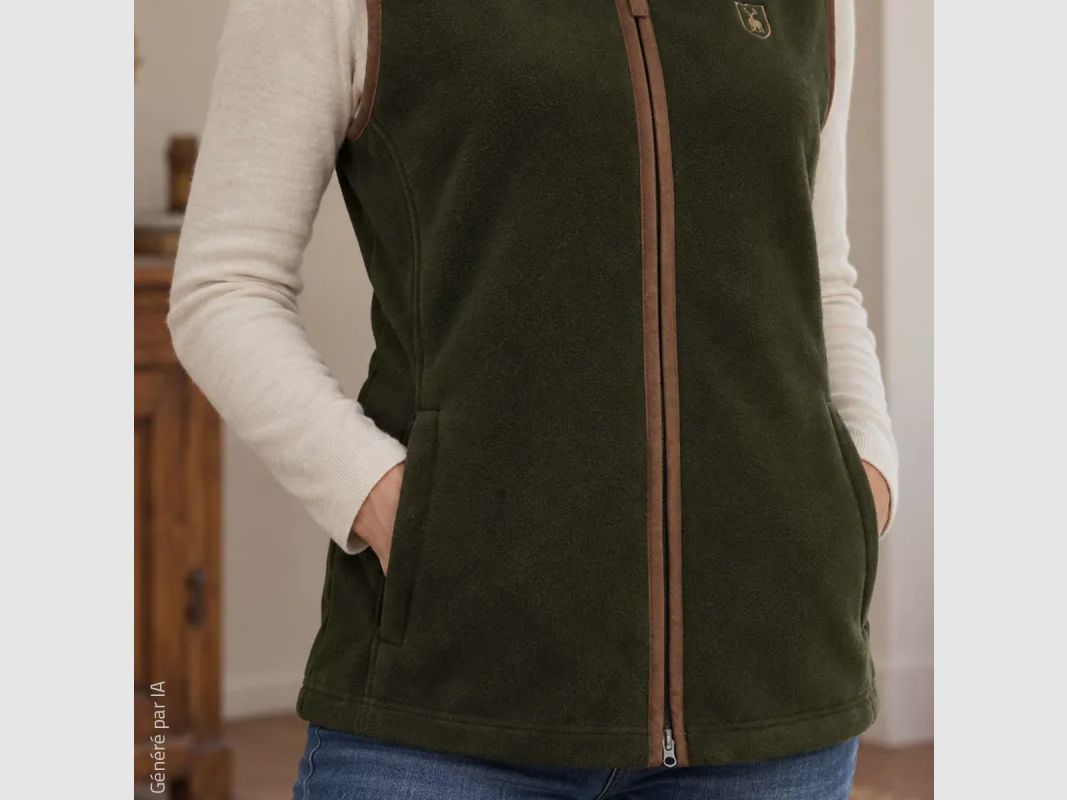 Gilet polaire femme Deerhunter Cumbria vert 360 g/m², image 9 sur 11