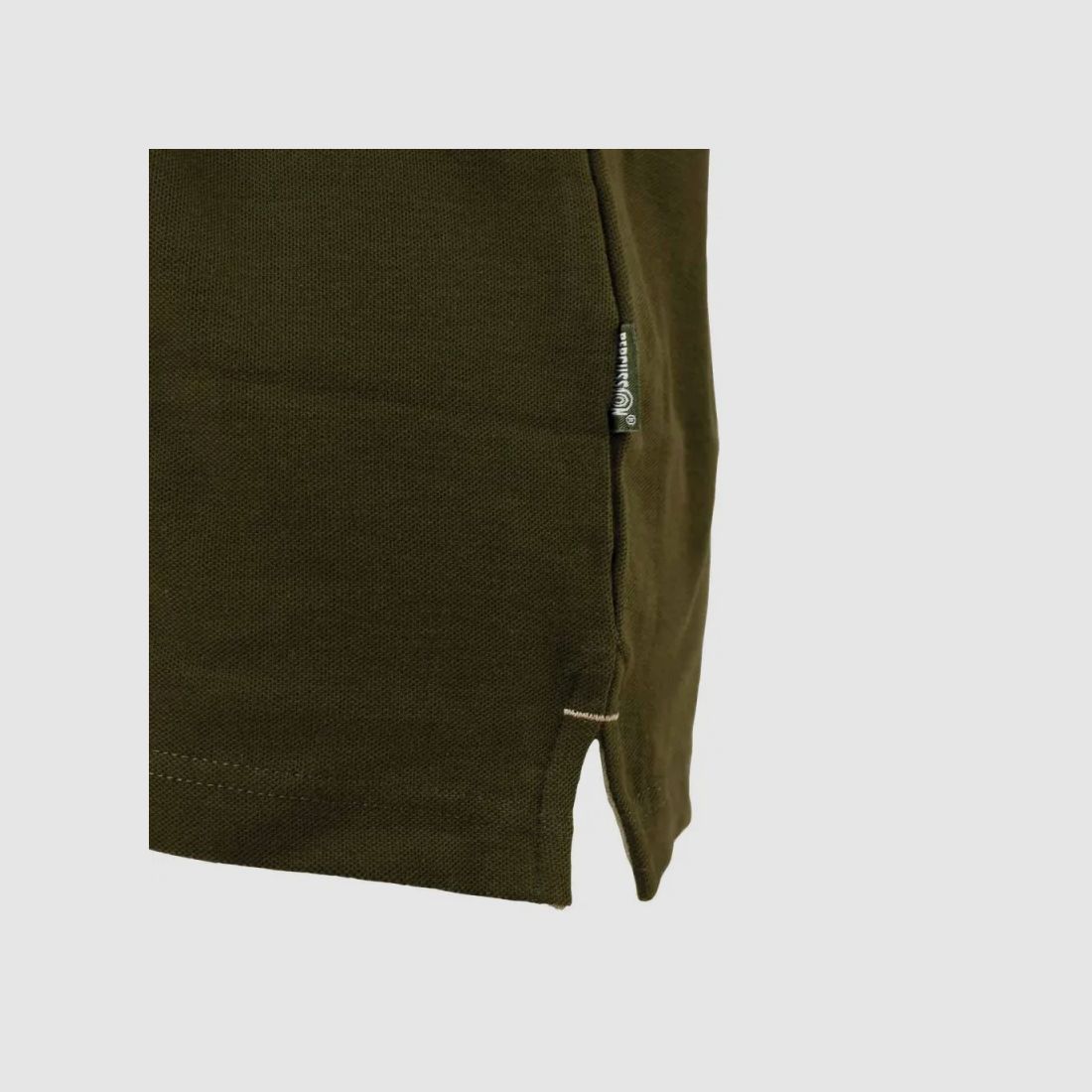 Polo Percussion khaki mit Wildschwein-Stickerei aus Baumwolle, kurzärmlig, Bild 8 von 11