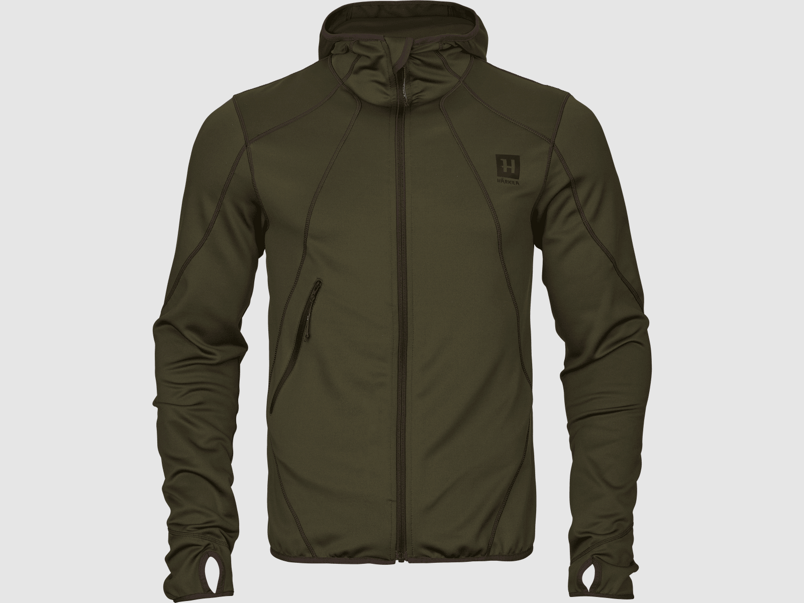 Härkila Deer Stalker Full-Zip Fleece Hoodie Hombres Willow green, M