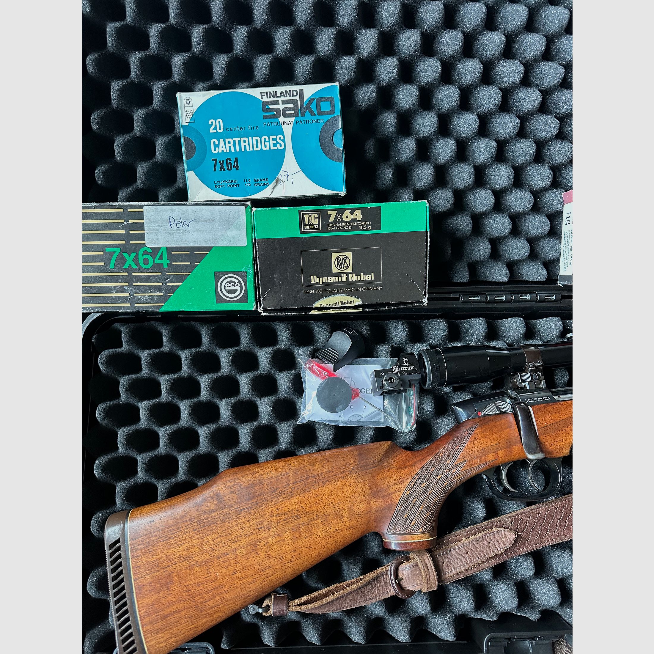 Steyr Mannlicher Modell M – Carabine de chasse avec détente allemande, y compris Zeiss ZF, Docter Sight et munitions