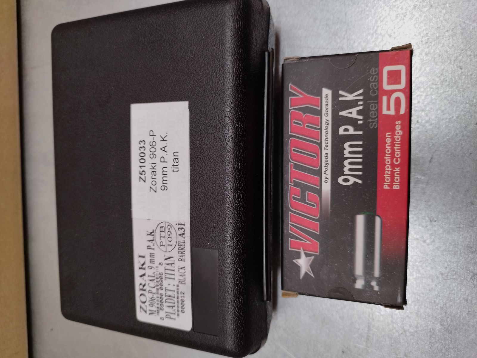 Zoraki 906 Schreckschuss Pistole 9mm Titan-Optik Set Angebot !!Neuware!!