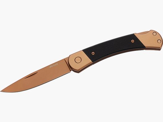 Cuchillo de bolsillo Herbertz recubrimiento de titanio oro rosa negro D2 medio